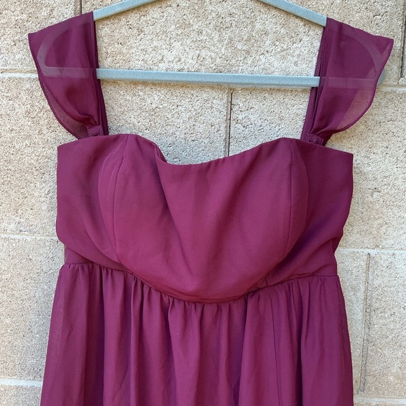 NWOT Birdy Grey August Convertible Maxi Dress Cabernet Strapless Wedding Large - Picture 6 of 11